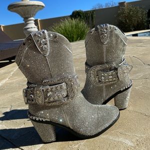 NEW Crystal Sheriff Shine Cowboy Boots
